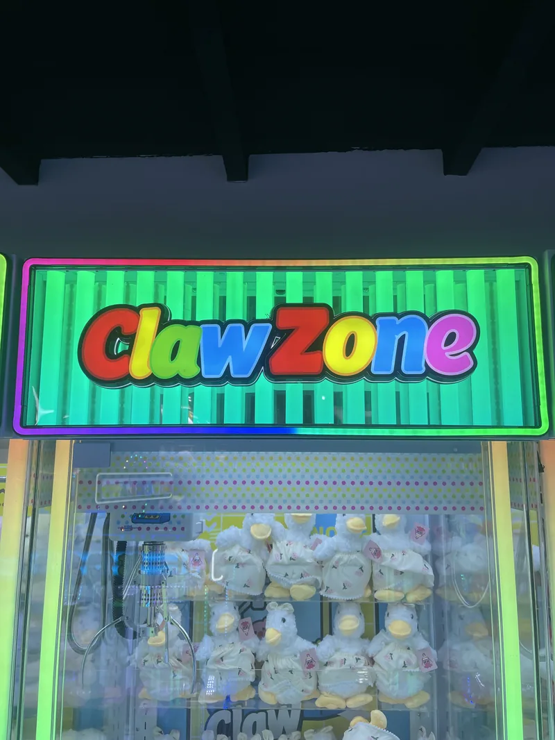 Claw Zone Gen 2 claw machine cabinet angle view for commercial arcade placement