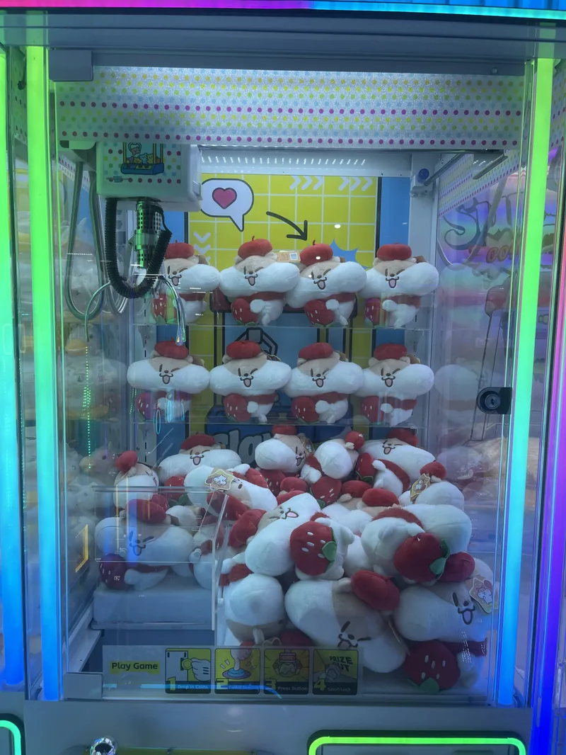 Claw Zone Gen 2 claw machine interior prize showcase with LED lighting